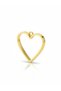 Gold Heart Zamak Pendant 3.5 cm 5 Pieces Epoxy and Jewelry Making - 3