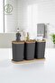 Safir Bamboo Set of 3 Anthracite - 2