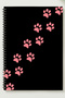 Valentine's Day (Paw Theme) A5 Metal Spiral Bound Unlined Cardboard Cover Paw Theme