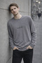 Text Detailed Men's Long Sleeve Sweatshirt
