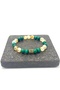 Certified Malachite with Zircon Apparatus - Citrine - 8mm Natural Stone Bracelet - 7