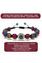 Certified Zircon Stone Bracelet with Agate - Tiger's Eye - Lapis - 8mm Natural Stone Bracelet Adjustable Size