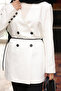 Ecru Buttoned Jacket with Waist Tie - 4