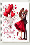 Valentine's Day (Love Themed) A5 Metal Spiral Bound Unlined Cardboard Cover Love Themed - 2