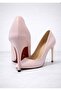 Red Sole Powder Pink Heeled Stiletto Shoes - 2