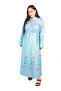 Blue Base Multicolor Stripe & Dot Printed Maxi Dress - 2