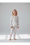 Girl's Robot Patterned Cotton Pajama Set - 3