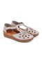 L069.702 Genuine Leather Floral T-Strap Comfortable Women's Sandals - 3