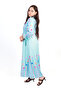 Blue Base Multicolor Stripe & Dot Printed Maxi Dress - 3
