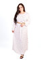 White & Pink Printed Maxi Dress