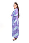 Blue & Violet Abstract Printed Maxi Dress - 3
