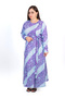 Blue & Violet Abstract Printed Maxi Dress - 2
