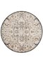 Beige Themed Traditional Patterned Round Woven Base Vintage Decorative Carpet 6105 - 3