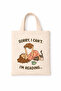 Book Bag Colorful Slogan Printed Mini Canvas Tote Bag