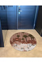 Tapestry design round palm detailed decorative rug 5337 - 3