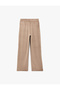 Comfortable Cut Velvet Pajama Bottoms with Elastic Waist and Pockets - 2