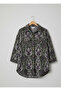 Women's Single Pocket 4/3 Sleeve Ethnic Patterned Thick Lumberjack Jacket Shirt - 5