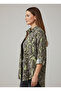 Women's Single Pocket 4/3 Sleeve Ethnic Patterned Thick Lumberjack Jacket Shirt - 3