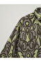 Women's Single Pocket 4/3 Sleeve Ethnic Patterned Thick Lumberjack Jacket Shirt - 6