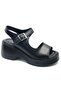 Buzzard Genuine Leather Comfort Orthopedic Women's Sandals Black - 4