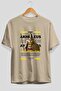 Akhilleus 1 Mythology Front Printed Beige Oversize T-Shirt Men Women Cotton Crew Neck Tshirt