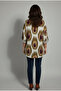 Women's Single Pocket 4/3 Sleeve Ethnic Patterned Thick Lumberjack Jacket Shirt - 4