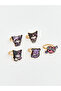 Esvab • Modern & Distinctive Kuromi Figured Girls' Ring Set, 5 Pieces - 5