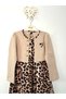 Girl's Self-Buttoned Long Sleeve Leopard Print Special Occasion Birthday Holiday Dress - 3