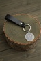 Vegvisir Compass Design Real Leather Keychain Black Genuine Leather Keychain Fashion Keychain