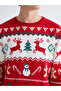 Esvab • Modern & Distinctive Zero Roba Collar Christmas Themed Men's Knitwear Sweater - 3