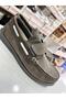Genuine Leather Gray Orthopedic Velcro Boys' Moccasin Shoes - 2