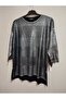 1st quality knitwear, shiny, three-quarter sleeve, relaxed fit, cotton sweater - 4