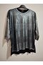 1st quality knitwear, shiny, three-quarter sleeve, relaxed fit, cotton sweater - 5