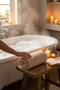 2-Piece Luxury Bath & Hand Towel Set |   100% Cotton Soft Textured Striped |   Hamam Seti | - 5