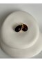 Gold Color Brown Earrings (2.5 cm) - 3