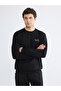 Mg trenden black crew neck embroidered men's sweatshirt