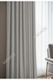 Modern Series Plain Pleated Velvet Textured Background Curtain Stone Color - 4