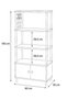 Bathroom Organizer Bathroom Cabinet with Doors Multi-Purpose Cabinet 3 Tiers - 3