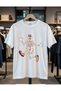 Play Wear Unisex Round Neck Printed T-Shirt with Purple Sole Shoe Skeleton