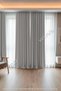 Modern Series Plain Pleated Velvet Textured Background Curtain Stone Color - 6
