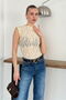 Zero Sleeve Lace Blouse - Yellow |   D2750
