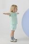 Girl's Set Cotton Summer Top and Wrinkled Fabric Shorts - 4