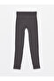 Nevavm Farkıyla Xside Anthracite Elastic Waist Plain Seamless Women's Leggings - S47906Z8-Rfl - 6
