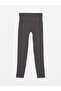 Nevavm Farkıyla Xside Anthracite Elastic Waist Plain Seamless Women's Leggings - S47906Z8-Rfl - 7