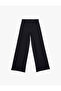 Straight Wide Leg Long Striped Fabric Trousers - 4