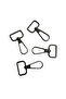 2.5 cm Square Hook Black Nickel (Anthracite) - Metal Bag and Wallet Hanger Clip - 100 Pcs - 5