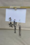 Ysx 3-Piece Anti-Tarnish Dangle Star Theme Earring Set Anti-Tarnish Anti-Allergic Silver Color - 2