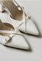 Patent Leather Pointed Toe 9 cm Heeled 3 Buckle Women's Shoes - 2