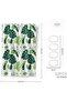 Shower Curtain, 180x180cm, Tropical Leaves - 3