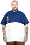 Mode XL Large Size Men's Parted Polo Collar T-Shirt 25318 Indigo